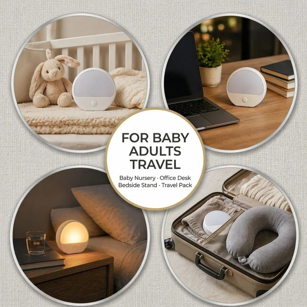 White Noise Sleep Lamp, Touch Night Light, 3 Modes, Timer, Portable Sound Machine for Better Sleep