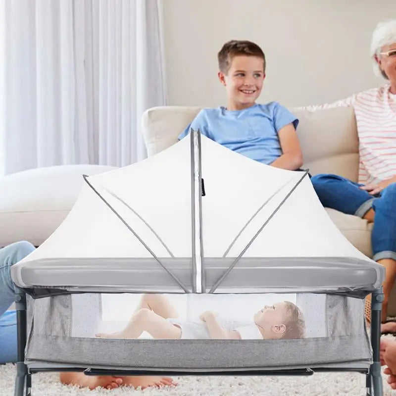 Bassinet Cover Bassinet Netting Cover Breathable Foldable Mesh For Rocking Cradle Stroller Playard Toddler Hammock Small Spaces