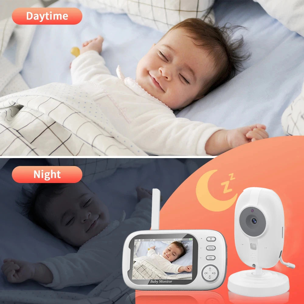 ABM600 Baby Monitor With Camera  LCD Electronic Babysitter Wireless 2 Way Audio Talk Video Baby Nanny Device Upgraded Caregiver