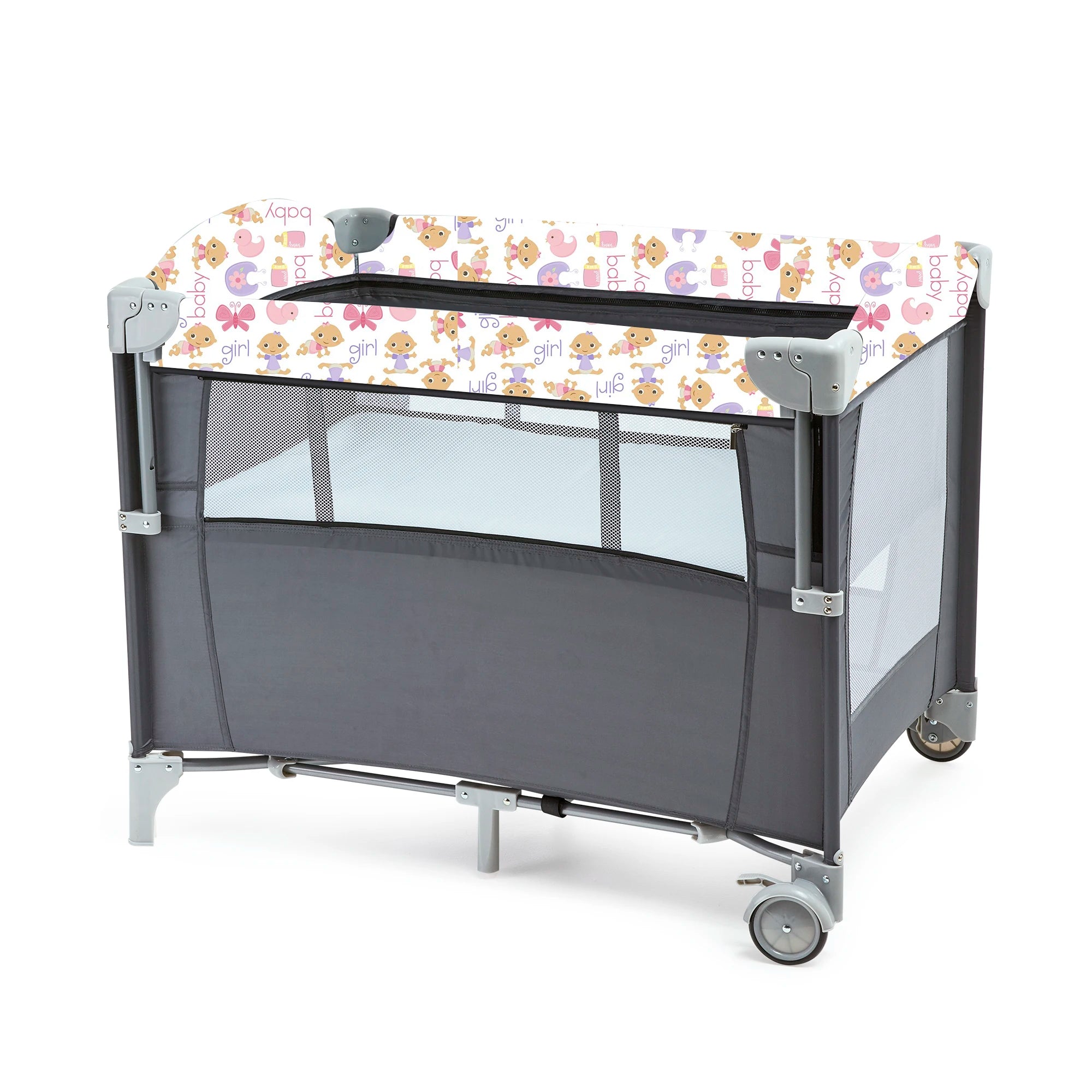 Pack n Play Portable Playard with Bassinet Baby Travel Crib with Changing Table Newborn to Toddler Folding Nursery Bed Playpen