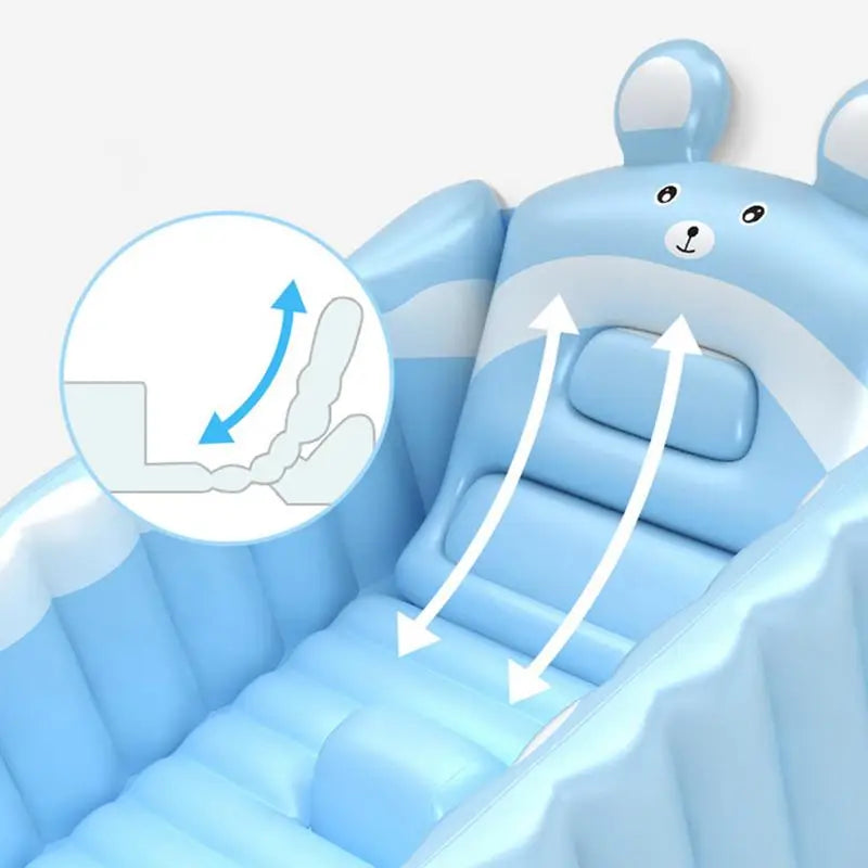 Inflatable Toddler Bathtub Toddler Bath Tub Space-Saving Air Swimming Pool For Shower Swimming Pool Home Use Daycare Hospital