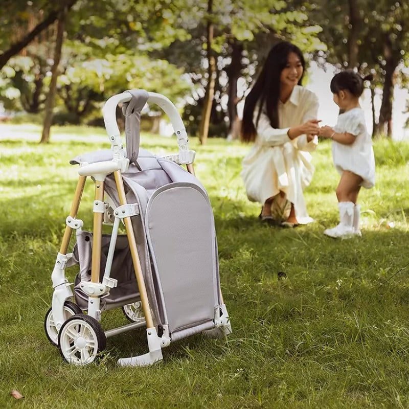 Ultralight Stroller Lightweight Four-wheel Baby Carriage Foldable Large Space Children's Stroller Luxury Station Wagon