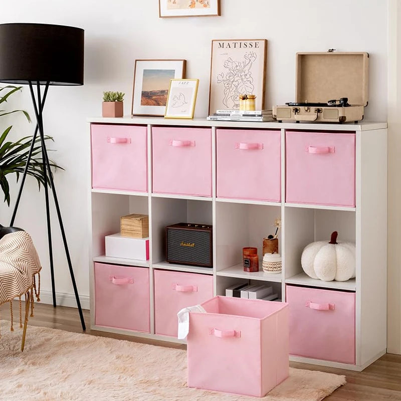 Collapsible Cube Storage Bin Non Woven Fabric Storage Box Home Supplies Closet And Toys Storage,Clothing bookcase storage box