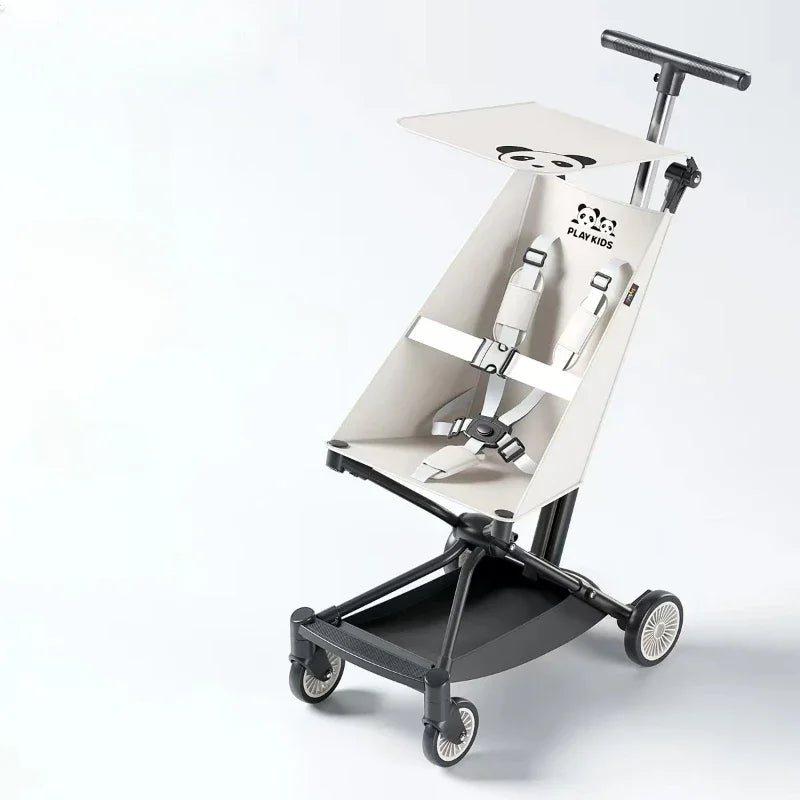 Ultra Lightweight Four Wheel Stroller Foldable Portable Simple Baby Stroller Lightweight Travel Pram Camping Style Baby Stroller