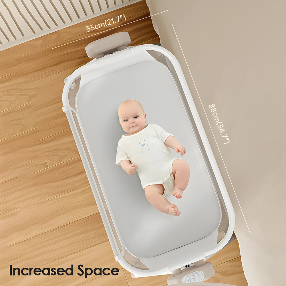 Bassinet for Baby Electric Rocking Cribs,Newborn Co-Sleeper,Infant Bedside Sleeper,Unisex Baby Bed, Portable Travel Crib,Cradle