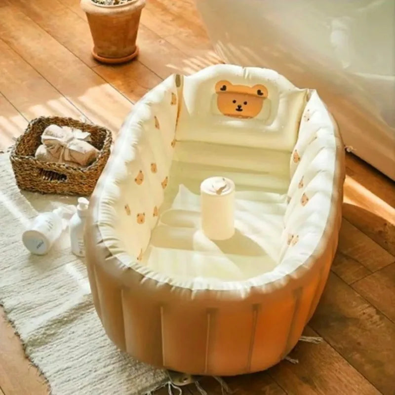Non Slip Portable Baby Bath Tub Foldable Inflatable Swimming Pool For Kids Infant Bathtub