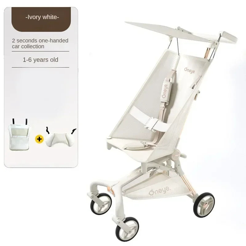 Foldable Ultra-light Stroller Portable Pocket Baby Stroller High View Baby Stroller Lightweight Four-wheel Baby Carriage