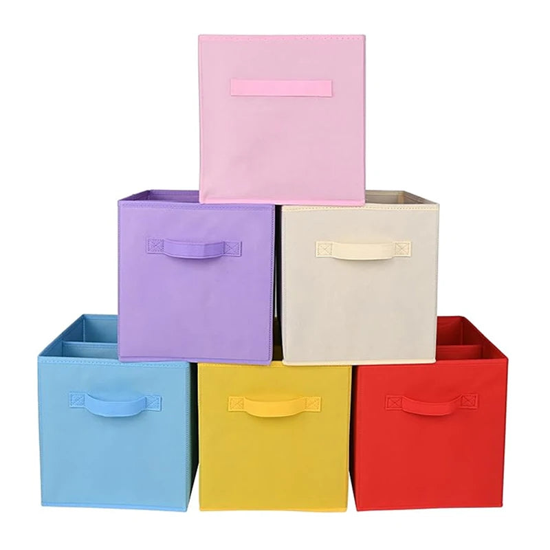 Collapsible Cube Storage Bin Non Woven Fabric Storage Box Home Supplies Closet And Toys Storage,Clothing bookcase storage box