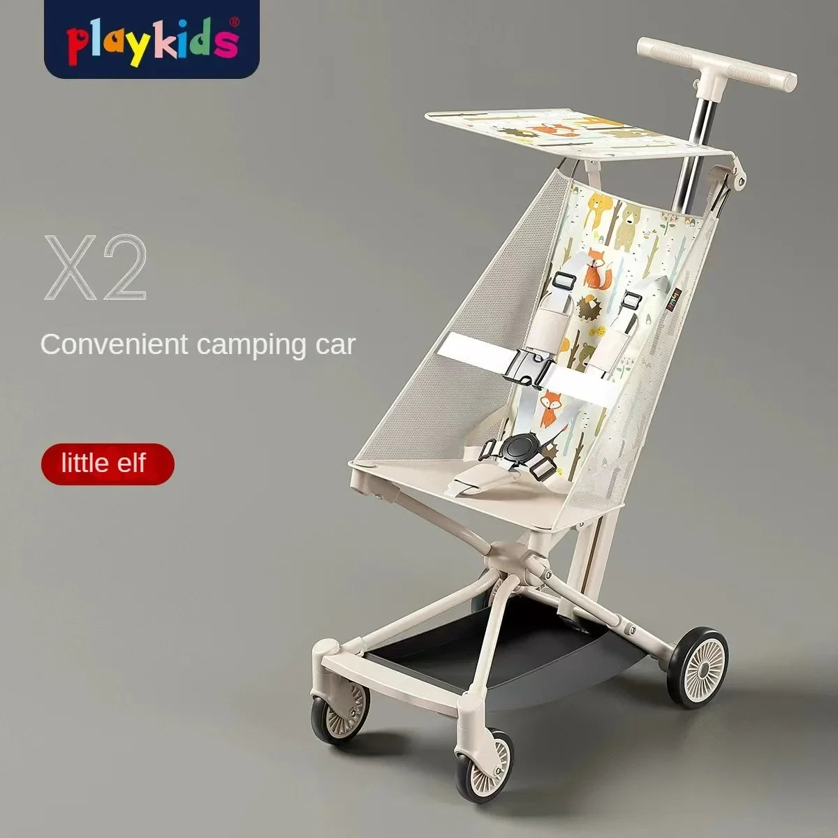 Ultra Lightweight Four Wheel Stroller Foldable Portable Simple Baby Stroller Lightweight Travel Pram Camping Style Baby Stroller
