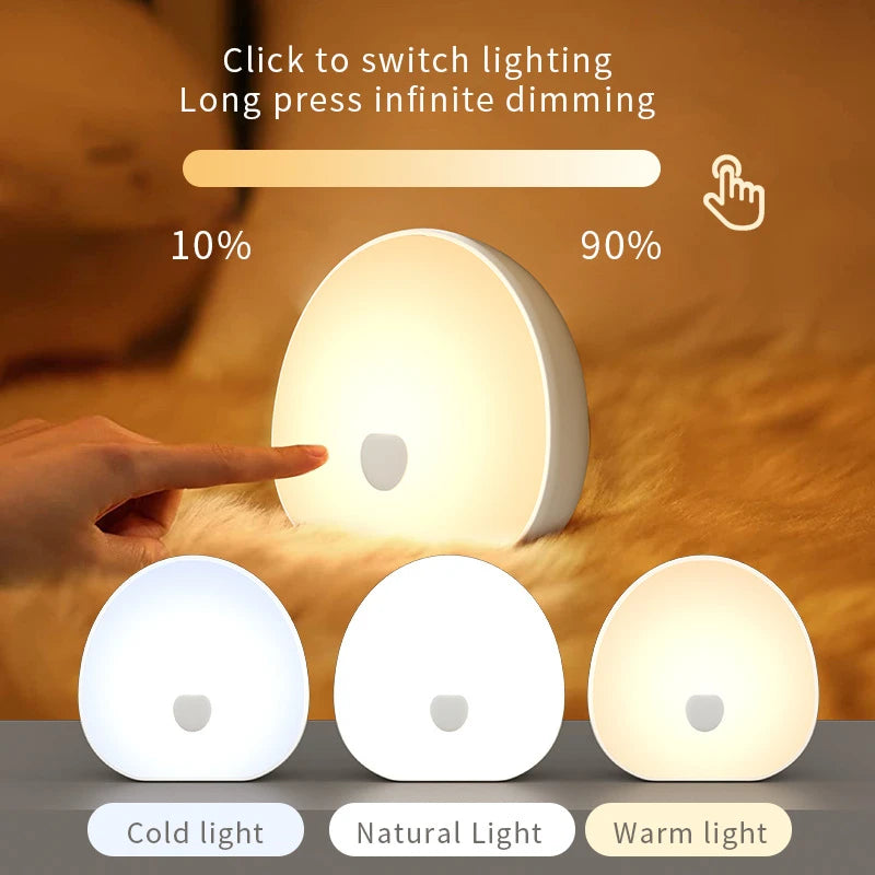 Intelligent Rechargeable Touch Seven Colors Night Light Baby Night Feeding Lamp White Noise Sleep Monitor Kids Nightlight