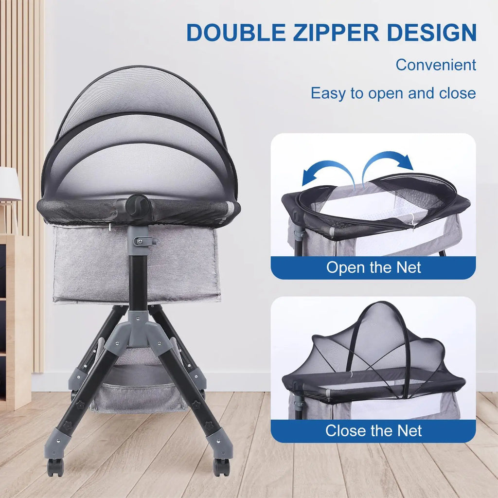 Breathable Mesh Bassinet Cover Foldable Cradle Netting for Stroller Playpen Bed Bug Protection Baby Cot Mosquito Net Infant