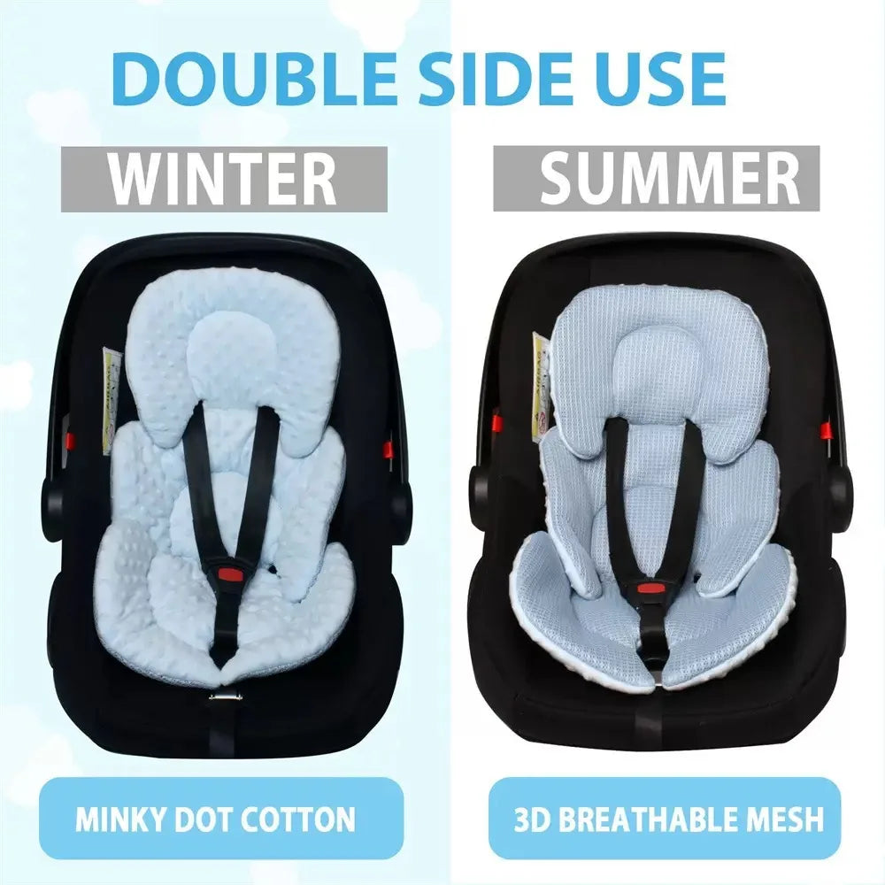 Baby stroller cushion universal insulation mattress insert for car seat, breathable mesh on both sides for all seasons