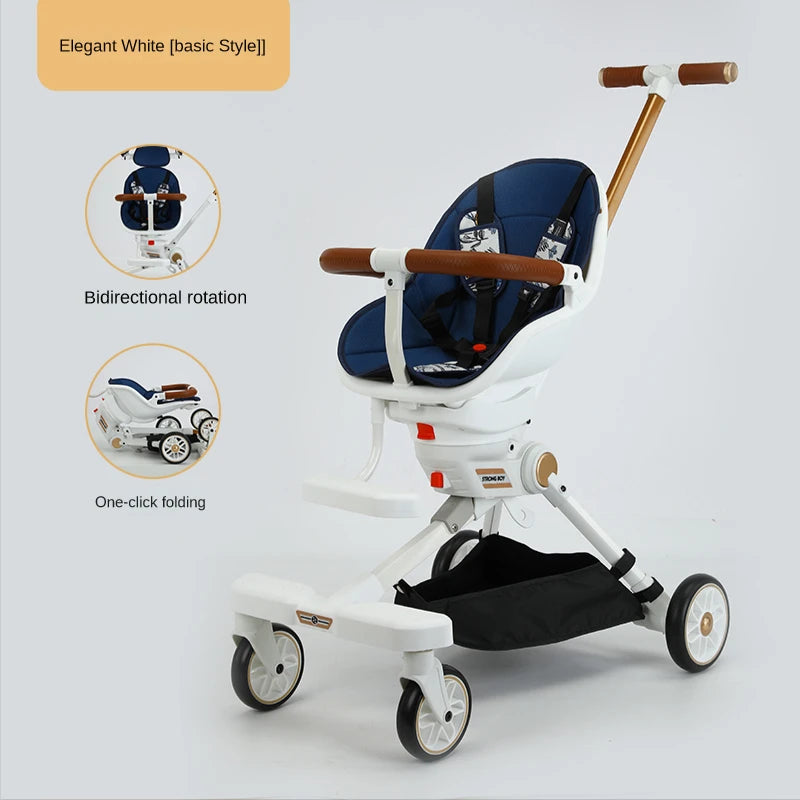 New Lightweight stroller can be carried on the plane baby stroller foldable Can sit and lie down baby trolley car four wheels