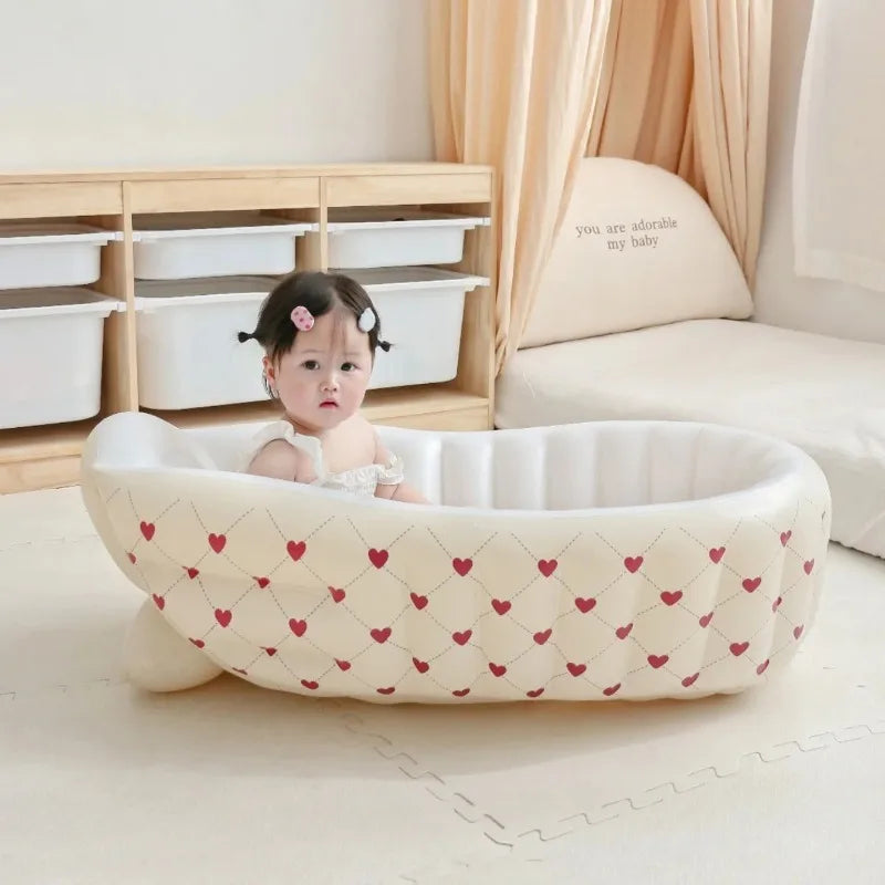 Non Slip Portable Baby Bath Tub Foldable Inflatable Swimming Pool For Kids Infant Bathtub