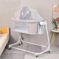 Adjustable Height  Bedside Sleeper Crib Baby Crib Bassinet for Infant with Remote Control Rocking Baby Swing Bed Electric