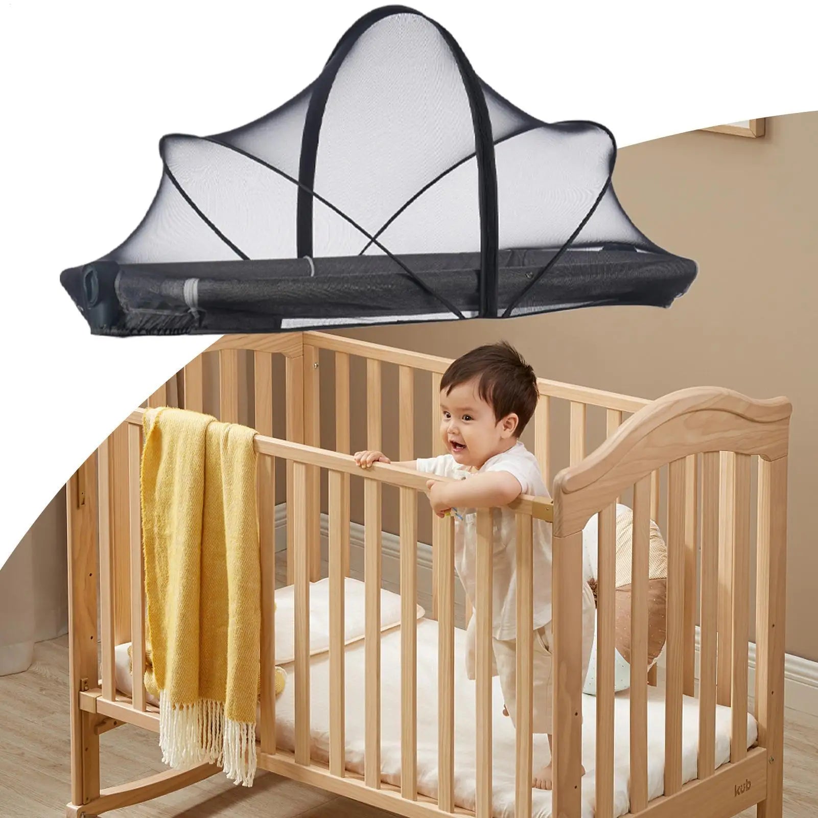 Breathable Mesh Bassinet Cover Foldable Cradle Netting for Stroller Playpen Bed Bug Protection Baby Cot Mosquito Net Infant