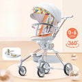 Lightweight High View Stroller, Portable Folding Sit and Lay Down Baby Pram baby carriage kids baby trolley car