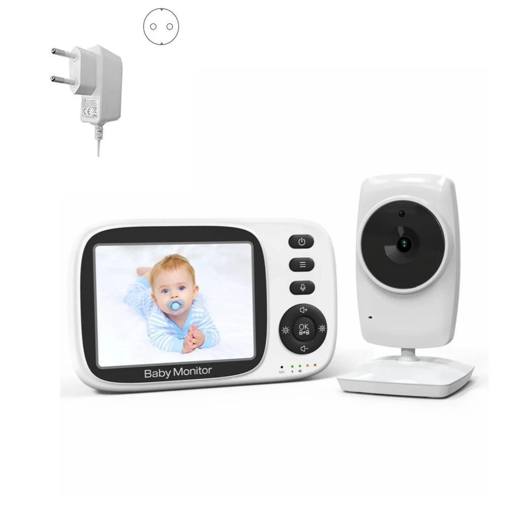 BabyStar 3.2Inch Wireless Video Baby Monitor With Lullabies Auto Night Vision Two Way Intercom Temperature Monitoring Babysitter
