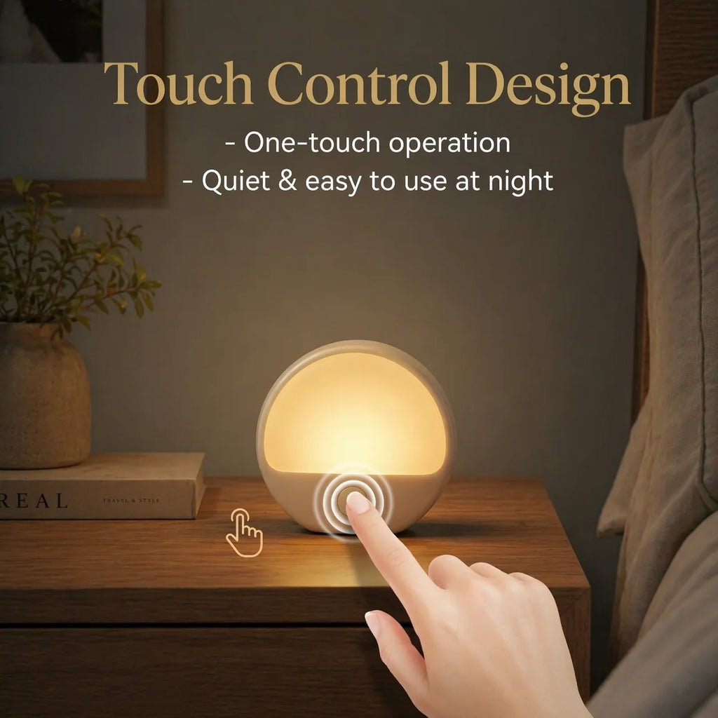 White Noise Sleep Lamp, Touch Night Light, 3 Modes, Timer, Portable Sound Machine for Better Sleep