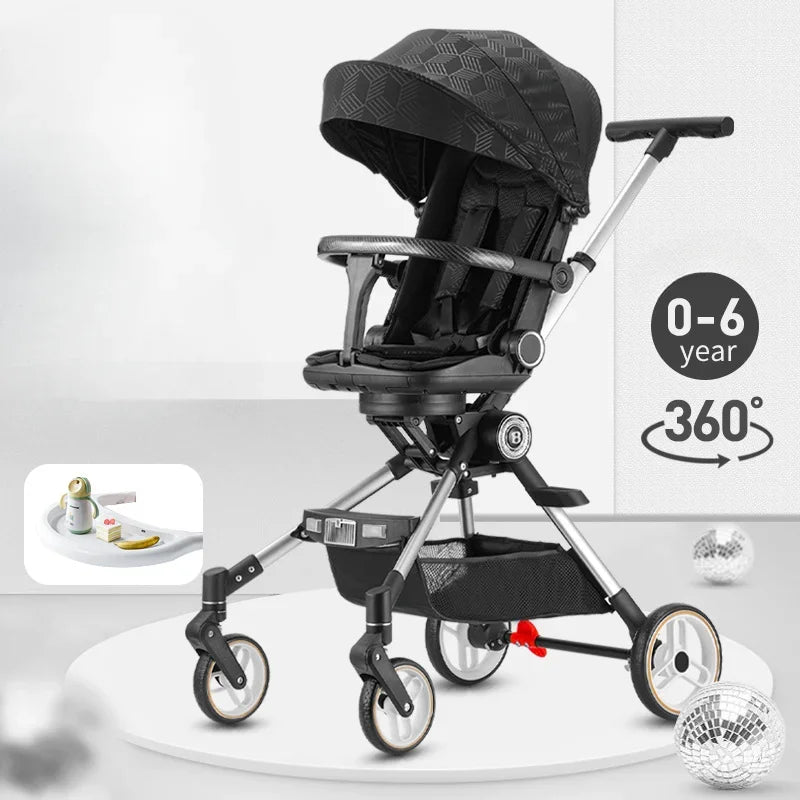 Lightweight High View Stroller, Portable Folding Sit and Lay Down Baby Pram baby carriage kids baby trolley car