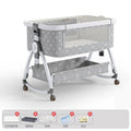 Movable Baby Crib/Cradle, Portable Foldable Multi-Functional Infant Bed, Newborn Bed That Attaches to Parents' Bed