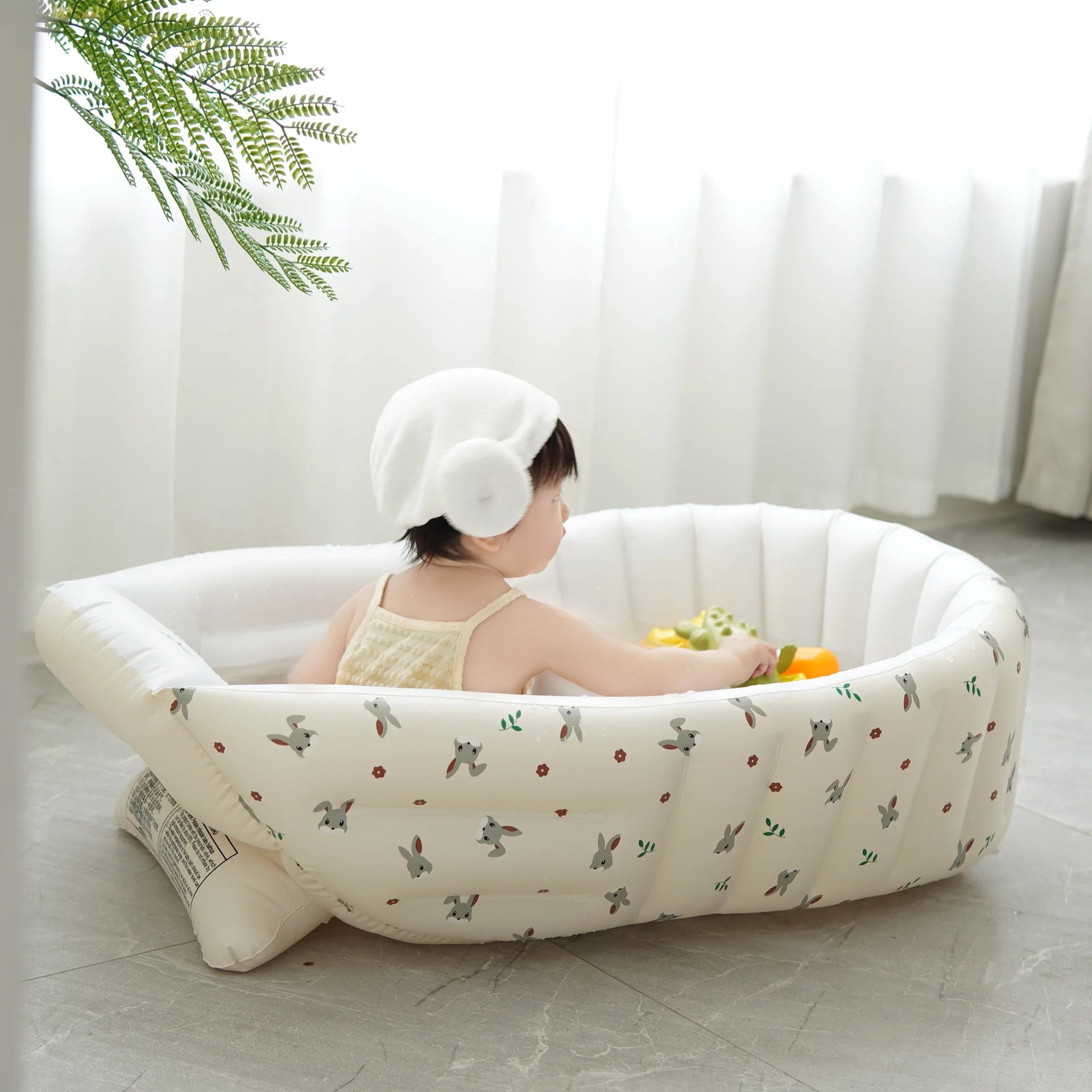 Non Slip Portable Baby Bath Tub Foldable Inflatable Swimming Pool For Kids Infant Bathtub