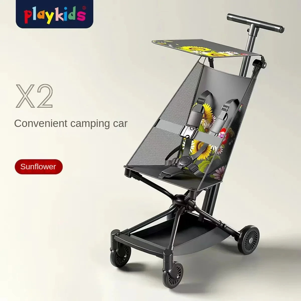 Ultra Lightweight Four Wheel Stroller Foldable Portable Simple Baby Stroller Lightweight Travel Pram Camping Style Baby Stroller